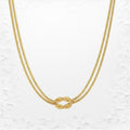 Knoten Halskette in Gold & Silber